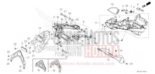 KOTFLUEGEL, HINTEN CB1000RAM de 2021